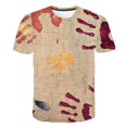 thumbnail image 1 of T-shirt Imprimé Motif Palmier pour Hommes, Col Rond, Manches Courtes, Tendance, Respirant, Graphique, 1 of 5