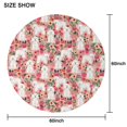 thumbnail image 6 of Bichon Frise Dog and Pioneer Flower Round Tablecloth 60"x60",Wrinkle Wipeable Table Cloth for Kitchen Dining Room Picnic Patio Party, 6 of 6
