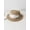 Straw Hat - Khaki, variant on New Chinese Style Straw Hat For Women In Spring And Summer, Shading And Sun Protection, Simple And Versatile, Elegant, Seaside Vacation, Flat Top Straw Hat Trend