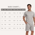 thumbnail image 6 of GINGTTO Men's Summer 2 Piece Short Set Casual Athletic Workout Outfits Loose Fit T-Shirt and Elastic Waist Shorts, 6 of 7