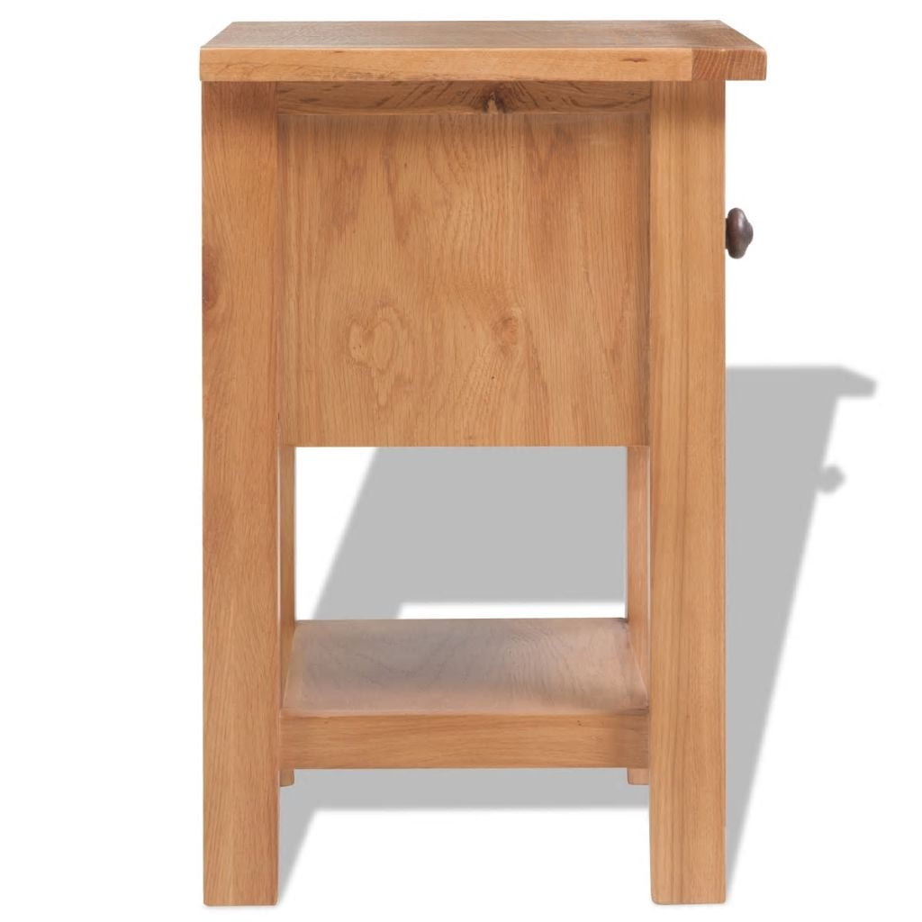 Kepooman Modern Rustic Bedroom Wooden Rectangle Nightstand with Drawer, 14.2" x 11.8" x 18.5", Brown Kepooman Modern Rustic Bedroom Wooden Rectangle Nightstand with Drawer, 14.2" x 11.8" x 18.5", Brown