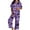 Purple-6, variant on Womens Pajama Sets Halloween Pumpkprint Short Sleeve Shirts Long Pants Sleepwear Loungewear Nightwear Nightclothes Homewear