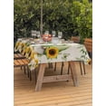 thumbnail image 2 of Spring Gnomes Outdoor Tablecloth - 60x102 Inch Rectangle Dining Table Cover, Retro Botanical Flowers Leaves Butterfly Waterproof Outdoor Table Cloth with Umbrella Hole & Zipper for Picnic/Patio/Party, 2 of 7