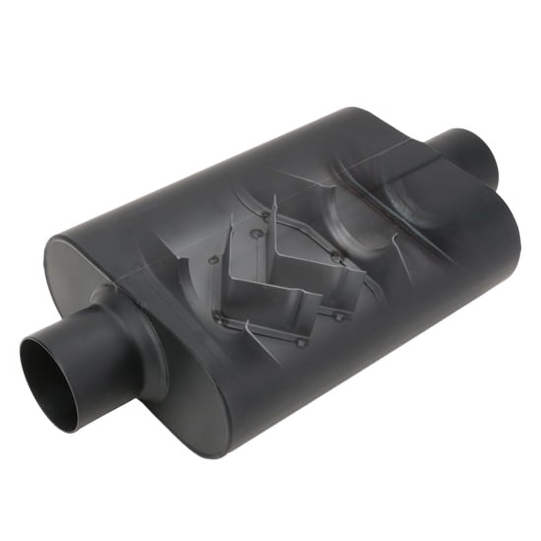 Welded Chamber Muffler, 2.5 Inch, Offset Inlet/Center Outlet