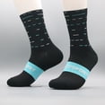 thumbnail image 3 of Calcetines de ciclismo Compresión Athletic Crew Calcetines para correr Hombres y mujeres para senderismo Montar en bicicleta Triatlón Entrenamiento Pickleball Escalada Deportes 2 pares, 3 of 5