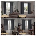 thumbnail image 5 of XUEYU 100% Blackout Curtains for Bedroom, Light Blocking Thermal Insulated Curtains with Noise Reduction, 42x72 Inch Room Darkening Window Drapes, Set of 2 Panels, Gray, 5 of 7
