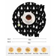 thumbnail image 6 of 13 Inch Round Placemats Set of 6, Christmas Tree Non Slip Heat Insulation PP Table Mats, Black White Winter Xmas Snowflakes Washable Place Mats for Kitchen Dining Party Table Decor, 6 of 7