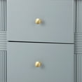 thumbnail image 6 of Christopher Knight Home 2-Drawer Nightstand, Bedside Table with Gold Metal Handles and Legs, Blue, 6 of 10