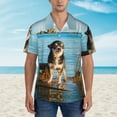 thumbnail image 5 of Pirate Chihuahua Flag Men'S 3d Print Casual Button Down Shirts, Novelty Hawaiian Short Sleeves M, 5 of 8