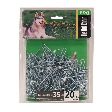PDQ Silver Swivel Steel Dog Tie Out Chain Small/Medium