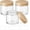 Clear-3 Pack-2oz, variant on TB-Small Glass Jars with Lids, 4 oz Glass Jars with Plastic Woodgrain Lids & Inner Liners, Reusable Travel Cosmetic Containers for Creams, Makeup, Lotion, Spice- 2 pack
