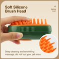 thumbnail image 3 of Cat Steam Brush, 3 in 1 Cat Steamy Brush, Silicone Massage Grooming Brush, Self cleaning Brush with USB Rechargeable, Pet Hair Cleaning Brush Comb for Cats Dogs (Avocado Green), 3 of 7
