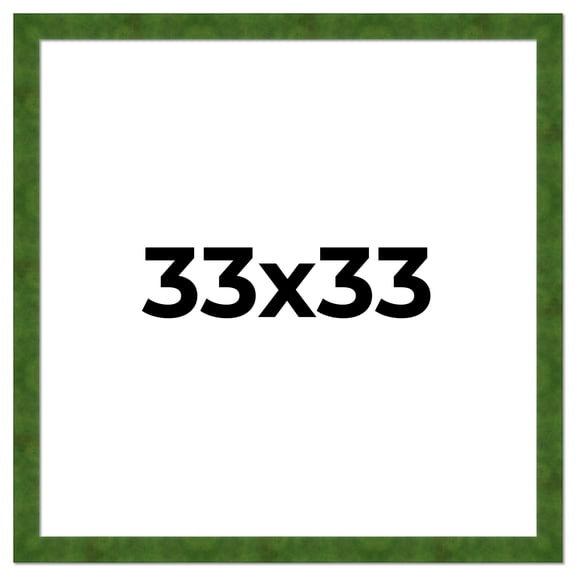33x33 Frame Green Burl Solid Wood Picture Frame | 1.75 Inches Moulding Width | Interior Frame Depth