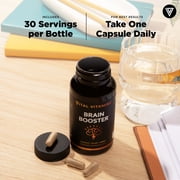 Vital Vitamins Brain Supplements for Memory & Focus - Nootropics Brain Support for Clarity, Energy - with Ginkgo Biloba, Rhodiola Extract - 30 Capsules