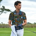 thumbnail image 3 of Fotbe Happy Father Day Camiseta Polo de Golf para Hombre con Estampado – Camisa Deportiva Transpirable con Cuello Abotonado-Large, 3 of 6