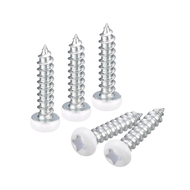 Tornillos blancos ST3x16mm, tornillos autorroscantes, paquete de 100, tornillos de cabeza plana Phillips para trabajar la madera