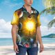 thumbnail image 3 of Fotbe Space Planet Camisa Hawaiana para Hombre Unisex – Camisa Casual de Verano con Botones de Manga Corta de Algodón y Lino,X-Large, 3 of 7