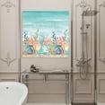 thumbnail image 4 of Wall Art Prints, Coastal Beach Framed Canvas Prints for Bedroom Living Room Bathroom Office, Ocean Wave Summer Sea Starfish Coral Teal Beige Gallery Wrap Wall Art Poster for Gifts Home Decor 12"x12", 4 of 9