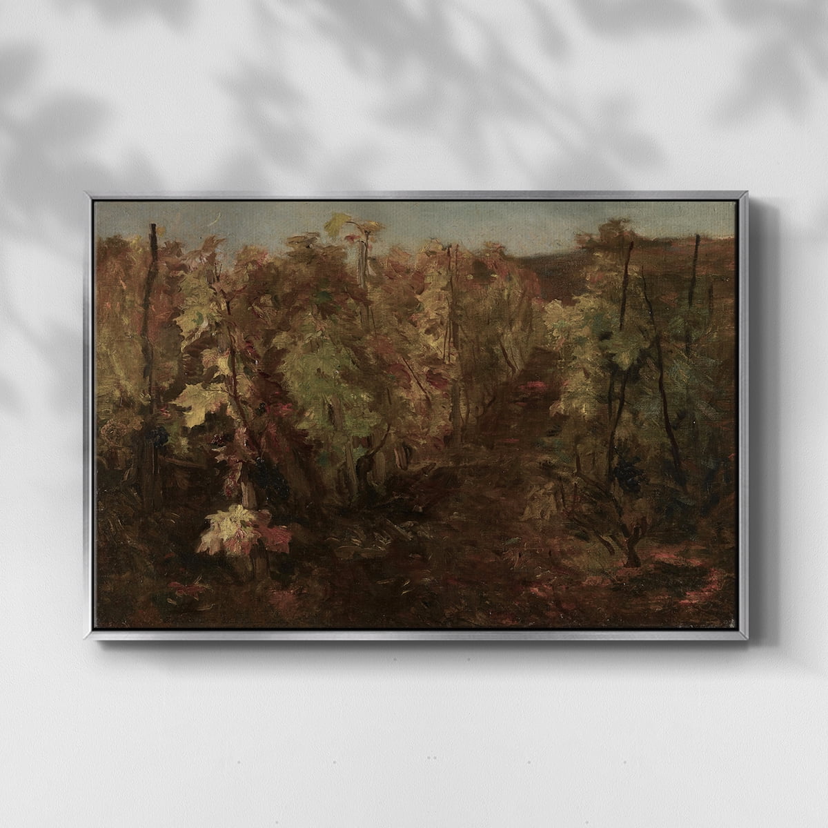 Vintage Landscape-CCCXIX By Wexford Home Framed in Silver Wood Gallery Wrapped Canvas 25 in. x 37 in.