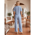 thumbnail image 3 of Conjunto de Mujer de 2 Piezas | Camisa de Botones Manga Corta y Pantalón Recto, 3 of 5