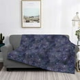 thumbnail image 2 of Uemuo Watercolor Indigo Printed Throw Blanket for Couch, Fluffy Fuzzy Blankets for Bed, Sofa, Cozy Flannel Faux Fur Blanket-80"x60", 2 of 6