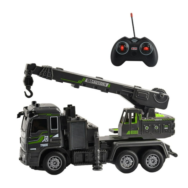 Camión de ingeniería RC 1:32, vehículo de ingeniería RC, juguete con luces, regalos de cumpleaños Grúa de ingeniería