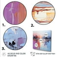 thumbnail image 3 of Designart "Purple and Blue Lake Landscape Expressions" Abstract Wall Art - Modern Purple Abstract Bedroom Canvas Wall Art, 3 of 6