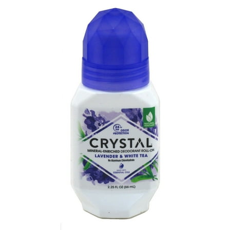 Crystal Deodorant Roll-On 2.25oz Lavender/White Tea (Pack of 3)