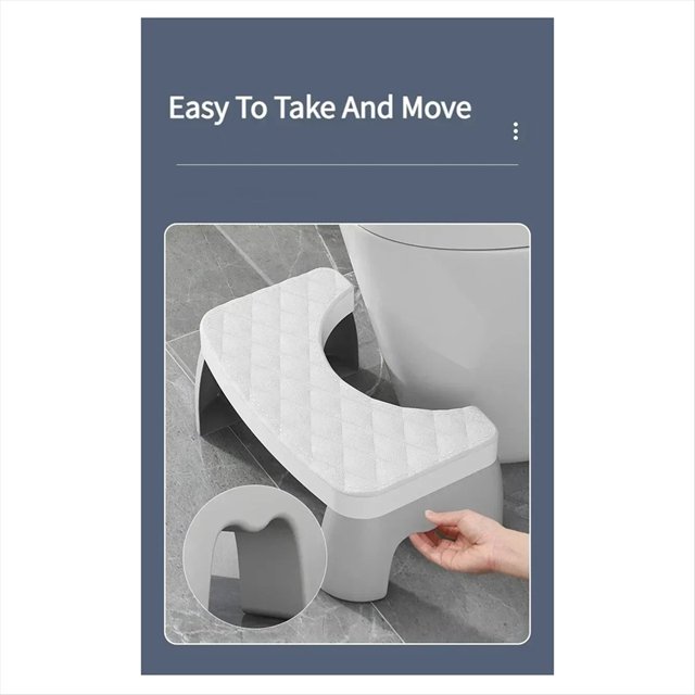 Accesorios de Baño para Adultos Taburete de Baño para Sentadillas Asiento de Inodoro Antideslizante Extraíble Taburete de Baño para Sentadillas Portátil Azul