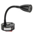 thumbnail image 1 of LED Map Reading Lamp, 3 Color Light 12-24V 3W Touch Control Universal RV Reading Light  For Boats For  Black,Silver, 1 of 8