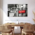 thumbnail image 3 of Elephant Stock Paris Metro Ii Wall Art - Horizontal Multi Panel Canvas - 3 Pieceliving Room Wall Decor - Photography City Multi Panel - Black And Graydecor By Philippe Hugonnard - 57" x 36", 3 of 8