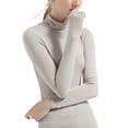 thumbnail image 2 of Sunloudy Women Base Pullover,Long Sleeve Modal Turtleneck Tops,Soft Stretchy Slim Base Layer Shirts, 2 of 5