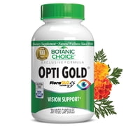 Botanic Choice Opti Gold Eye Health Supplements with Lutein Antioxidant Retina Support Dietary Supplements Vege Capsules, Count 30