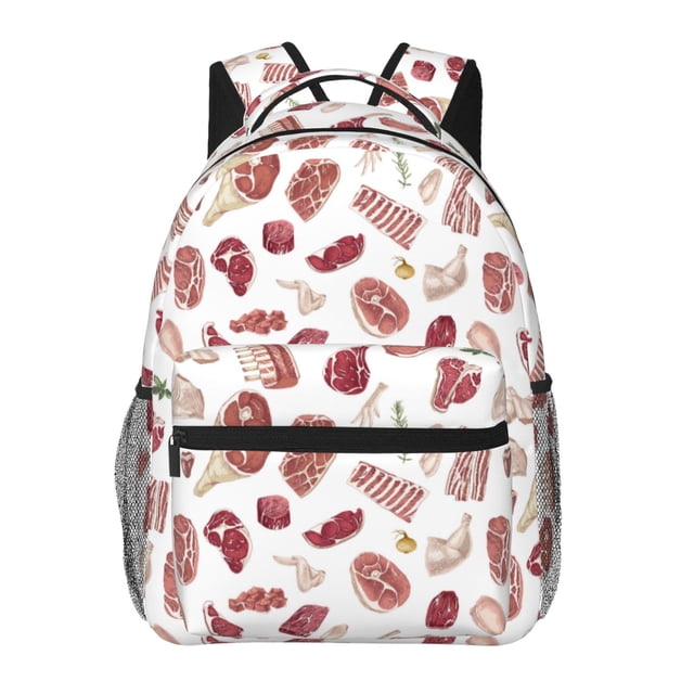 Easygdp Different Meat Mochila Ergonómica Versátil para Laptop - Múltiples Bolsillos, Correas Ajustables, Unisex para Escuela, Viajes y Actividades al Aire Libre-One Size