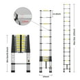 thumbnail image 4 of BOWEITI 15.5 FT Telescoping Aluminum Extension Ladder with 2 Triangle Stabilizers, Heavy Duty 330lbs Max Capacity, Multi-Purpose Collapsible Ladder for RV or Outdoor Work, 4 of 8