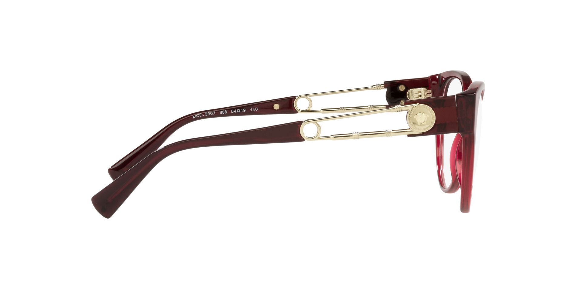 Versace VE 3307 Transparent Violet Cat Eye Glasses Amazon.com: Versace VE 3334 Transparent Violet 53/17/140  main image 4