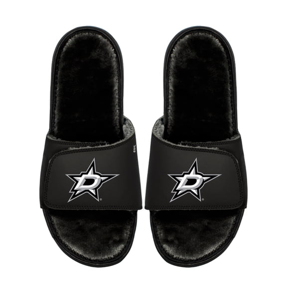 Youth ISlide Dallas Stars Logo Fur Slide Sandals