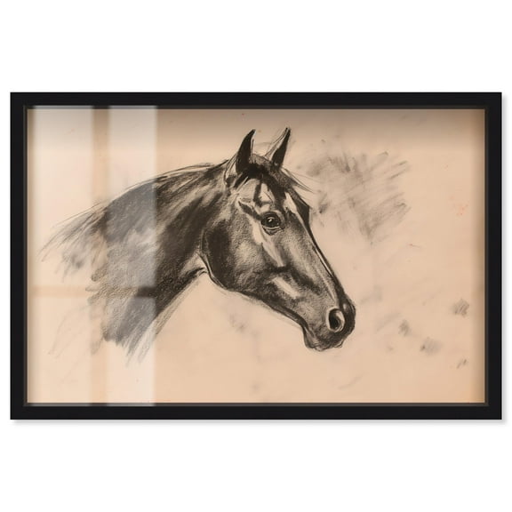 Strong side Shadowbox Print Farm Animals Art by Art Remedy, Black Frame, 15 x 10