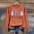 thumbnail image 2 of Gunia Women'S Halloween Ghost Sweatshirt Graphic Crew Neck Long Sleeve Thin Pullover Hoodie Fall Fashion Clothes Tops Orange S-2Xl, 2 of 3