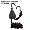 thumbnail image 1 of Yimiti 1/4 3/8 Plastic Dipped S Hook Hanging Rope Binding Rope Tent Pulley Lifting Rope,B 3/8-10Mm 2.4M, 1 of 9