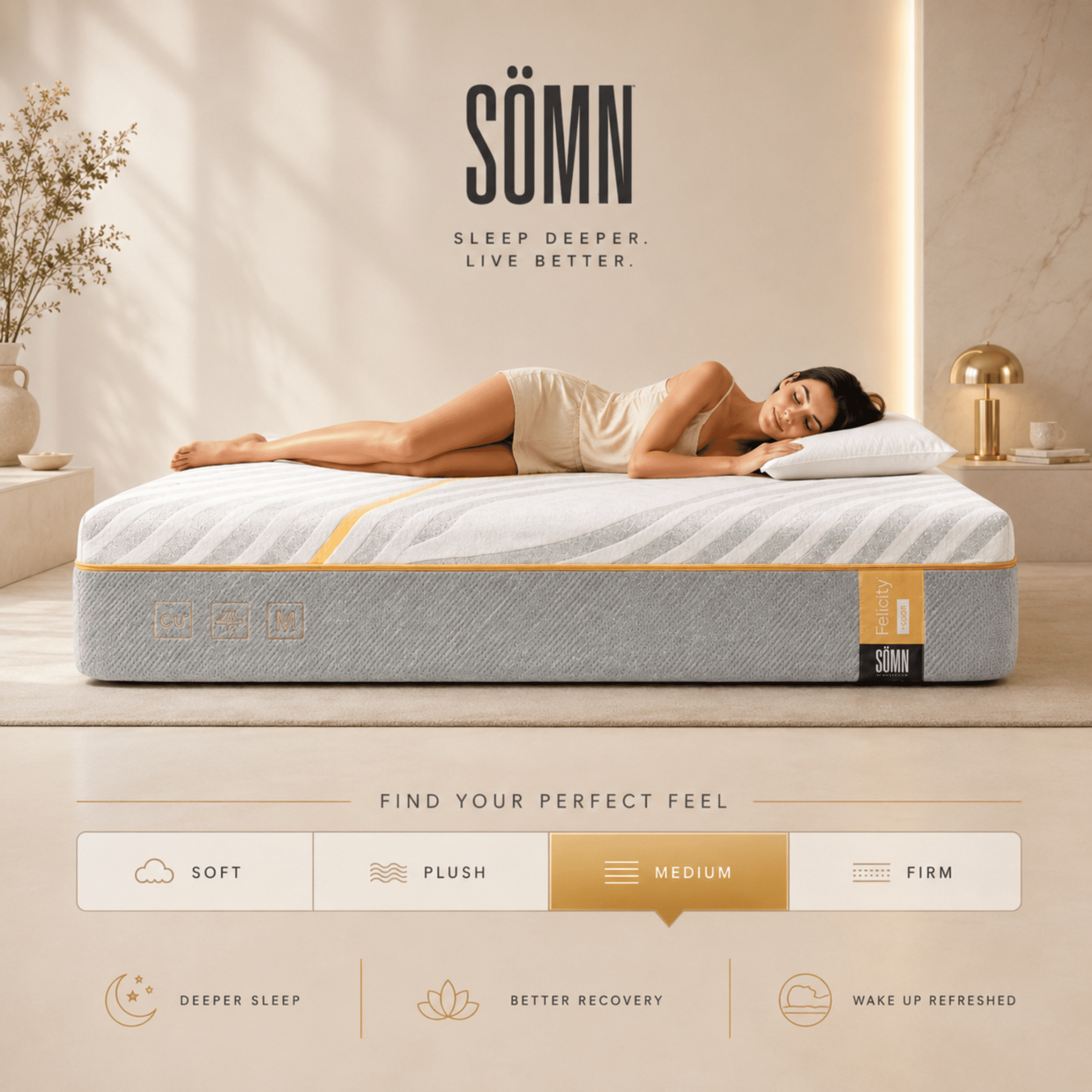Felicity by Sömn Company 8" Copper Infused Memory Foam Mattress, Full