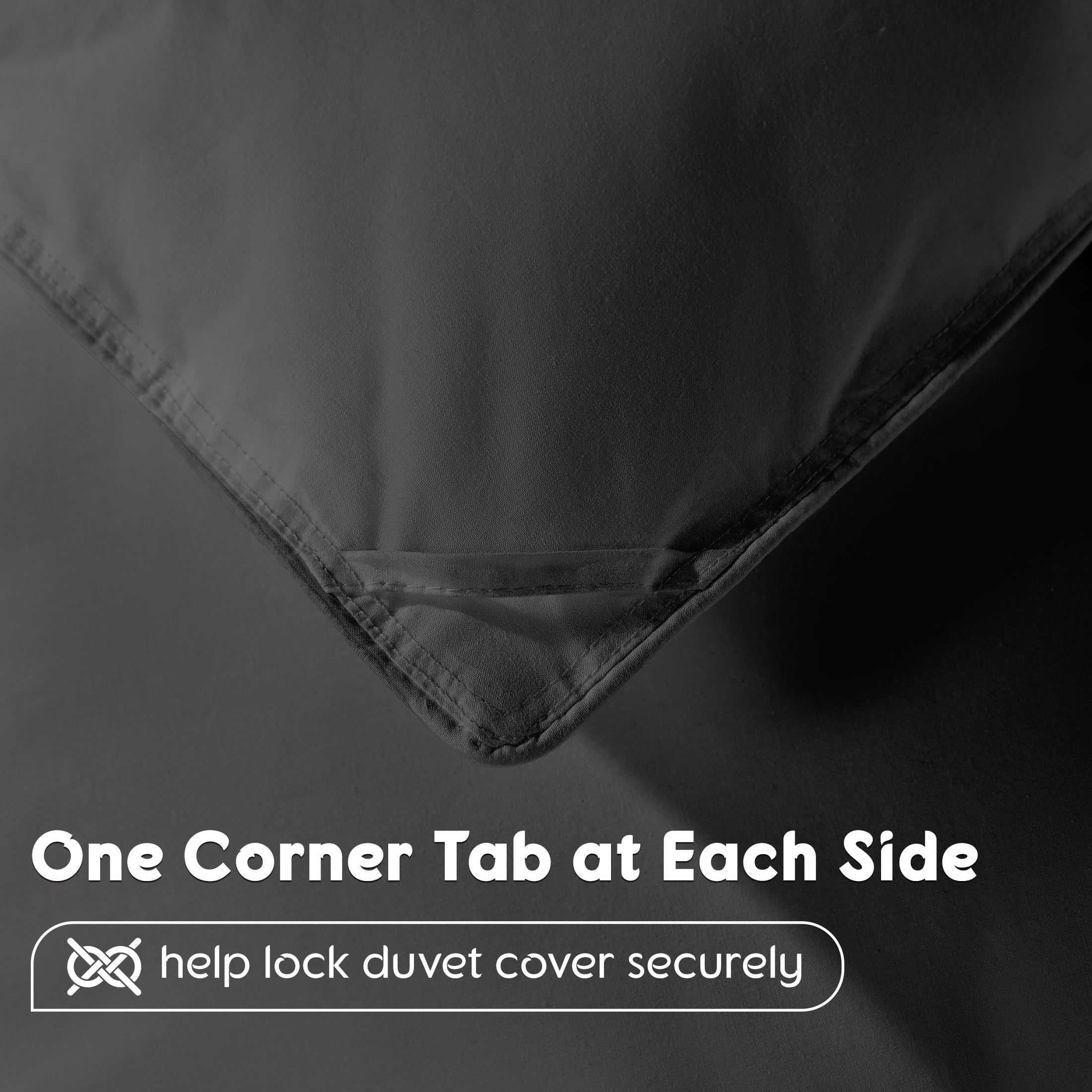 SONORO KATE Down Feather Comforter Duvet Insert with 100% Cotton Cover, Fluffy Quilted Comforter for All Season (Twin, Dark Gray)