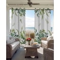 thumbnail image 6 of Eucalyptus Leaves Kitchen Curtains Rustic Green Plants Botanical Cafe Short Curtains for Bathroom Blackout Window Curtain Grommet Small Window Treatment Tier Drapes for Bedroom Living Room 42"x45"x2, 6 of 9