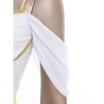 thumbnail image 3 of Aislor Womens Ancient Greek Dress Asymmetrical Hem Sling Stage Performance Costume White XXL, 3 of 7