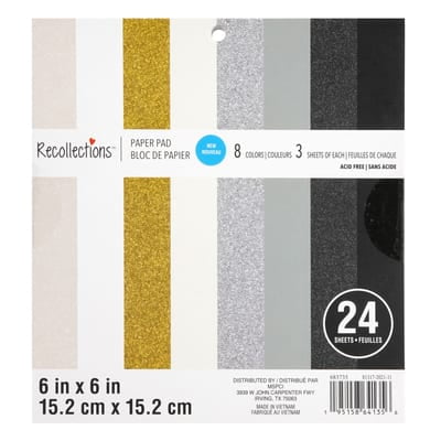 12 Pack: Neutral Paper Pad by Recollections - 6" x 6"