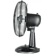 Mainstays 12-Inch Table Fan with Adjustable 3-Speed Settings and Oscillation, Black, FT30-8MBB