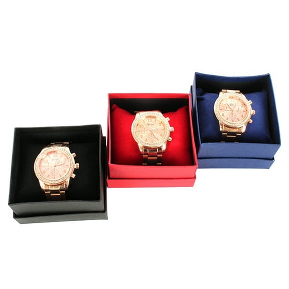 SmartBy Square Cardboard Storage Case Watch Bangle Jewelry Gift Box with Pillow Pad