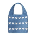 thumbnail image 2 of PULLIMORE Crochet Shoulder Bags for Women Summer Beach Tote Bag Boho Knitted Handbags (Blue), 2 of 10