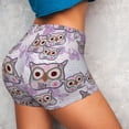 thumbnail image 4 of Susaid Owl And Floral Print Intensify Workout Shorts for Women Seamless Scrunch Short Gym Yoga Running Sport Active Exercise Fitness Shorts-Large, 4 of 8