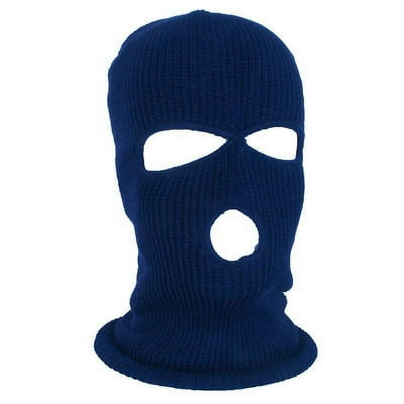 Zhuge Mask 3 Holes for Cold Weather, Winter Ski Mask Men's and Women's Thermal Circulation Mask (Navy Blue)